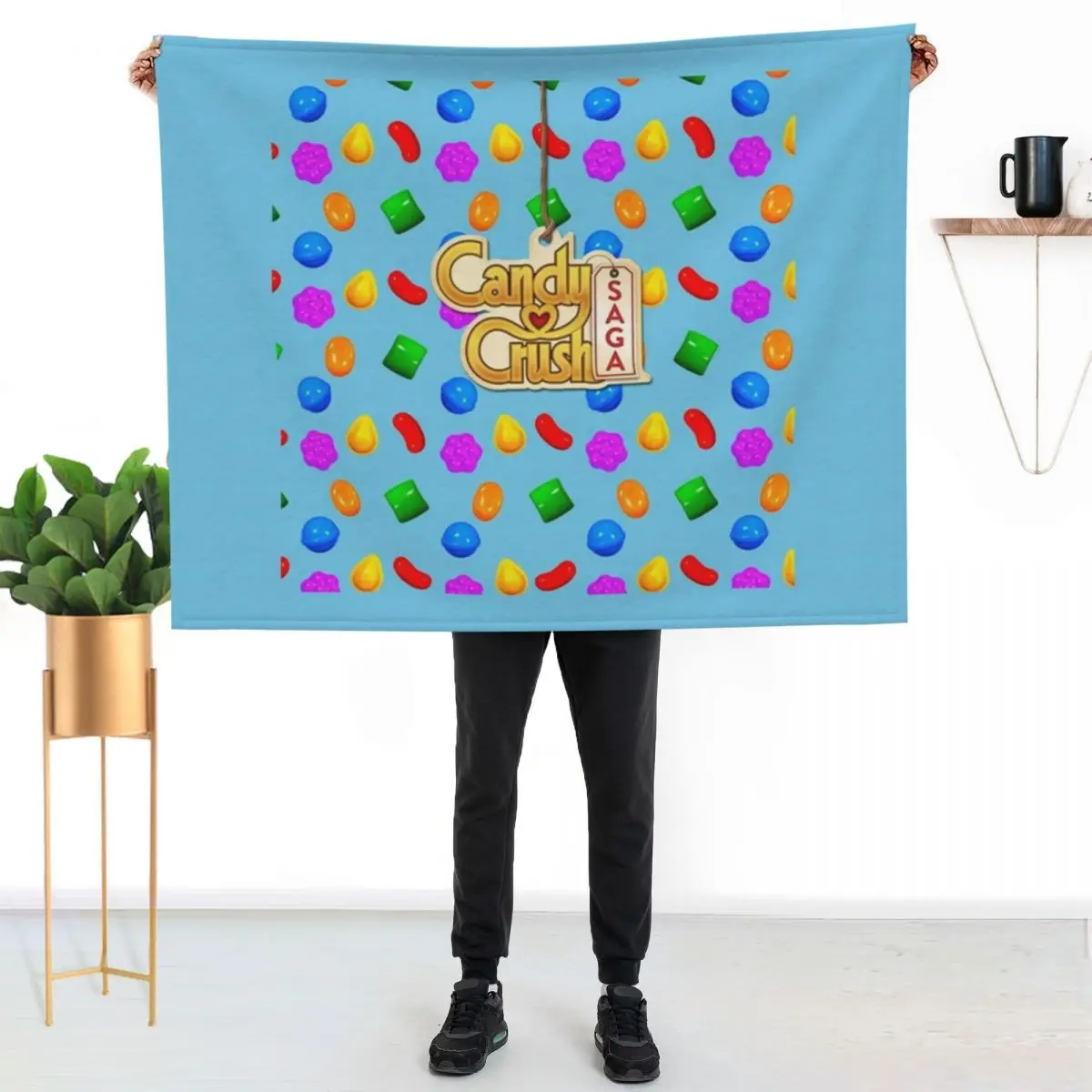 Delicious Candy Crush Throw Blanket All Season Soft Lightweight Blanket for Home