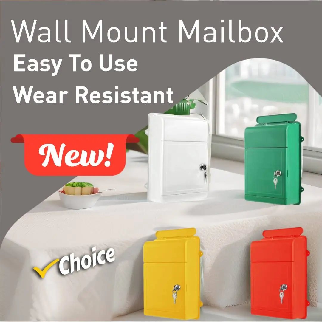 Wall Mount Mailbox Suggestion Box Vintage Simplicity Style Wear Resistant Easy to Use Locking Mailbox Decoration Crafts