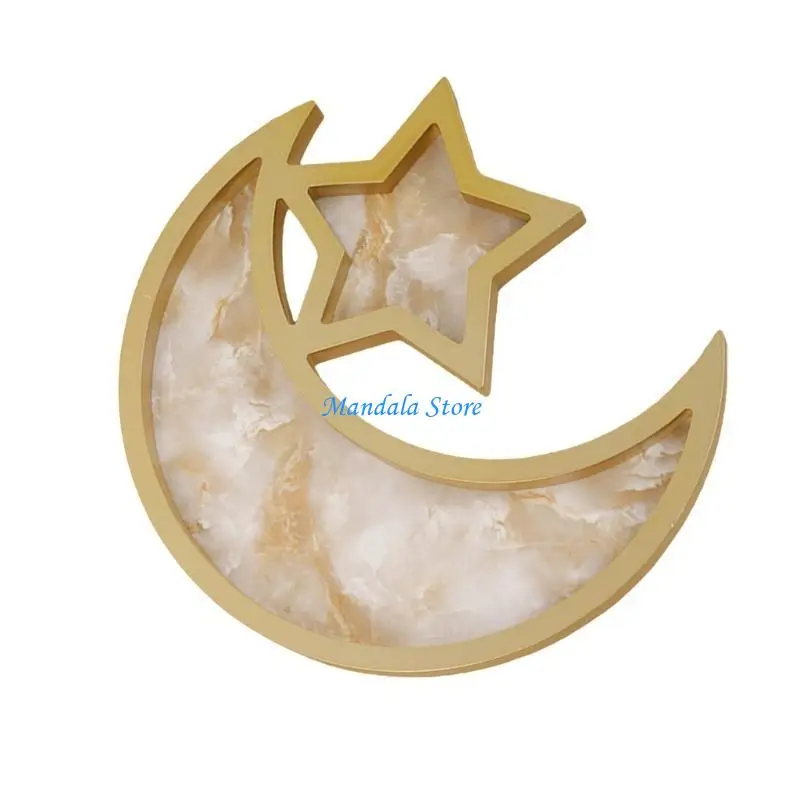 

U2JC Поднос для торта с декоративными закусками и деталями Луны и звезд, сервировочная тарелка для праздничных развлечений и