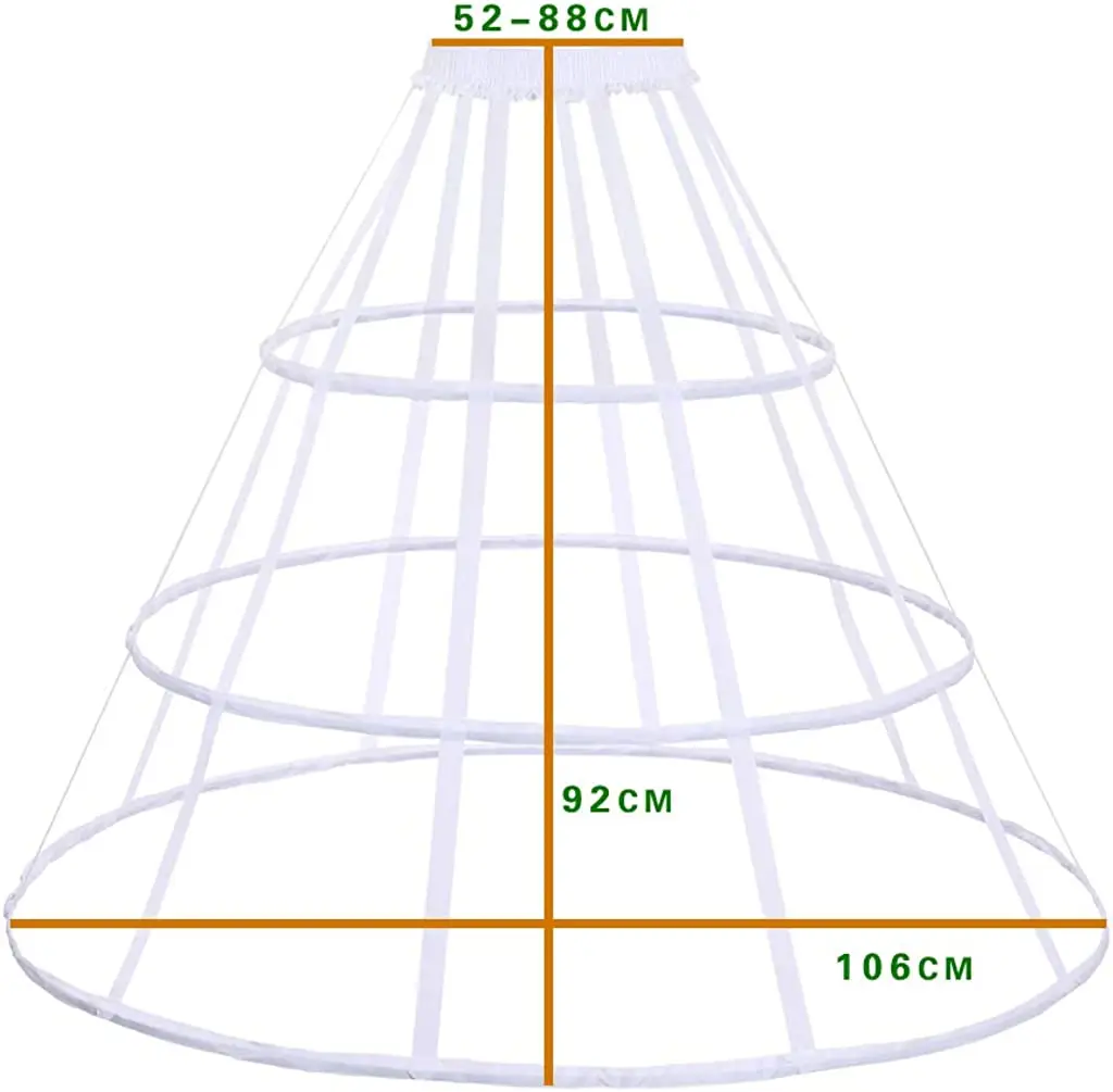 Jupe en forme de Cage Vintage pour femmes, jupon à 3 cerceaux, style victorien