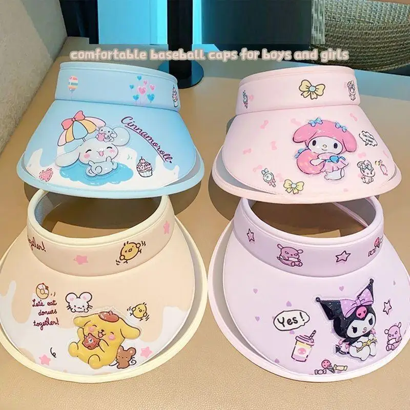 

sanrio children cartoon Sun hat Cinnamoroll My Melody kawaii wide brim hat summer outdoors Essential for travel Children's gifts