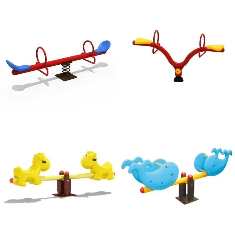 China small plastic seesaw playground equipment kindergarten children outdoor play park and garden use