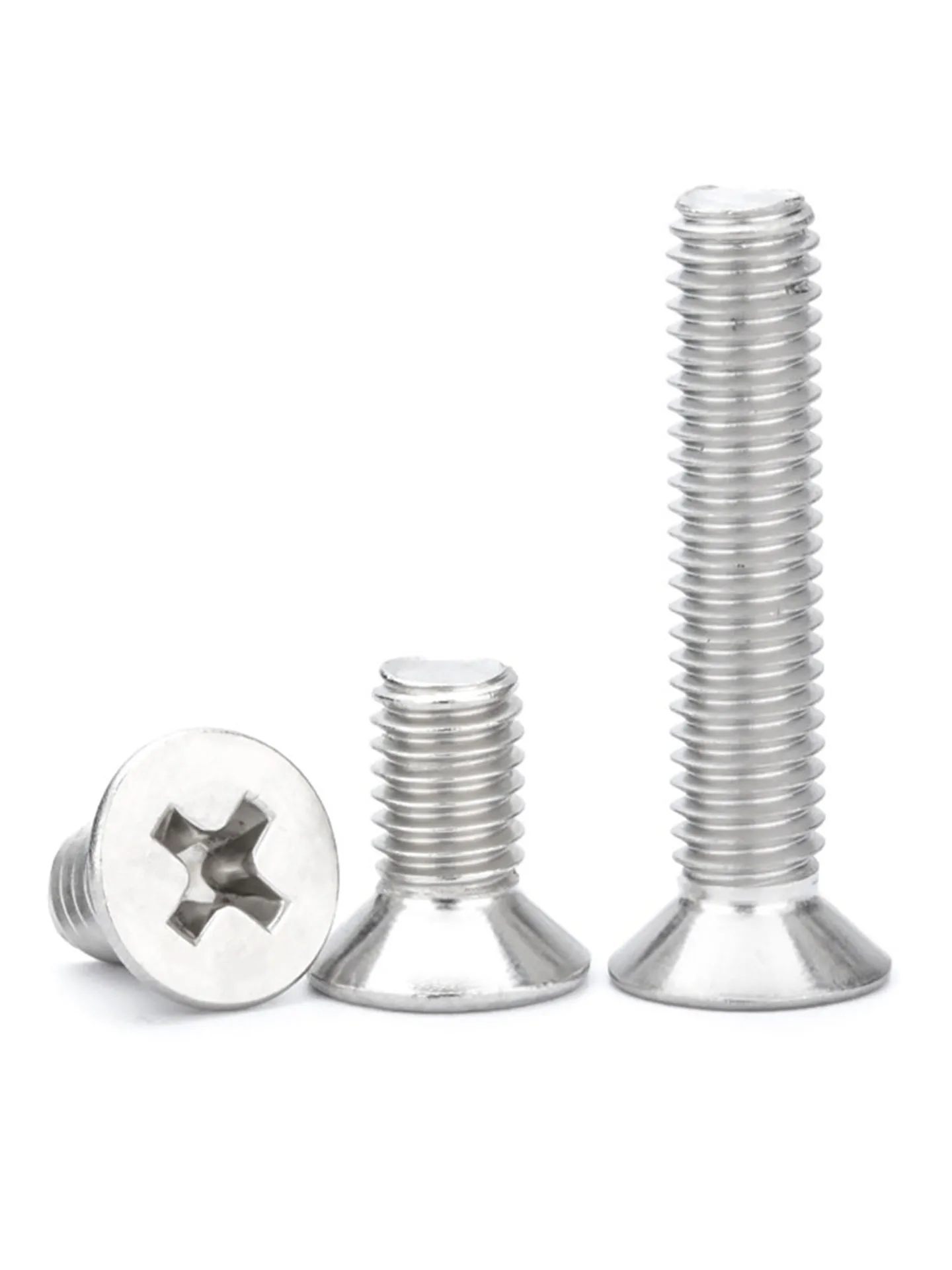 10/25/50/100pcs M1/M1.2/M1.4/M1.6/M2/M2.5/M3/M3.5/M4/M5/M6 GB819 304 Stainless Steel Cross Recessed Countersunk Head Screw