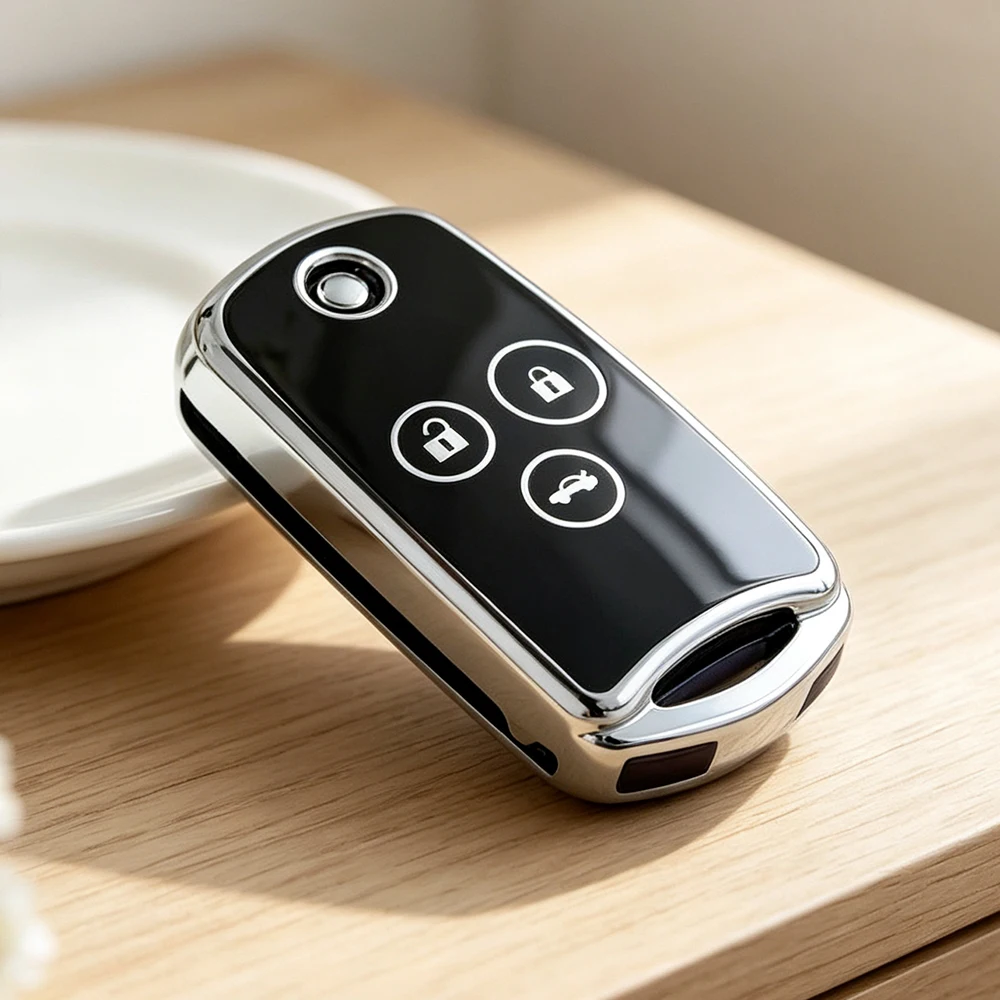 For Honda Accord CR-V Civil City Jazz HRV HON66 2009 2010 2011 2012 2013 2014 TPU 3 Buttons Car Key Fob Case Shell