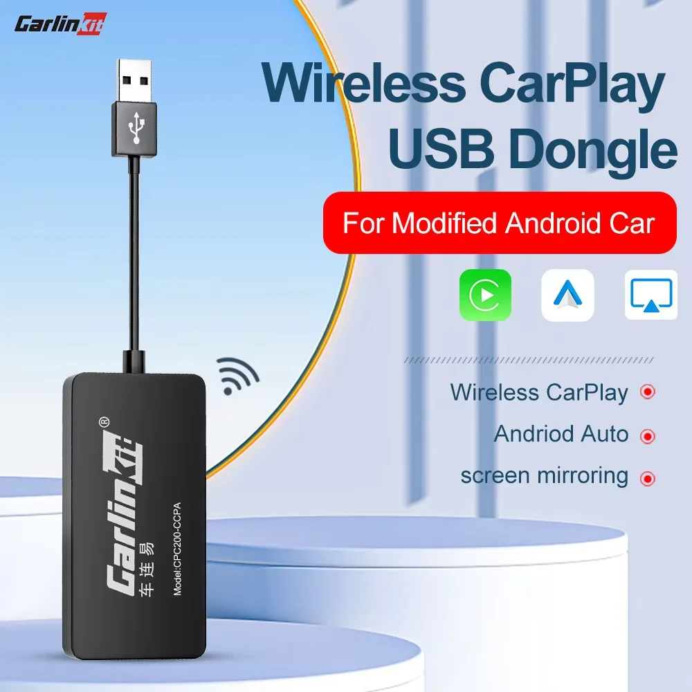 CarlinKit AutoKit Wireless CarPlay Adapter Android Auto USB Dongle Mirror Screen Split Screen Waze For Android System Car Radio