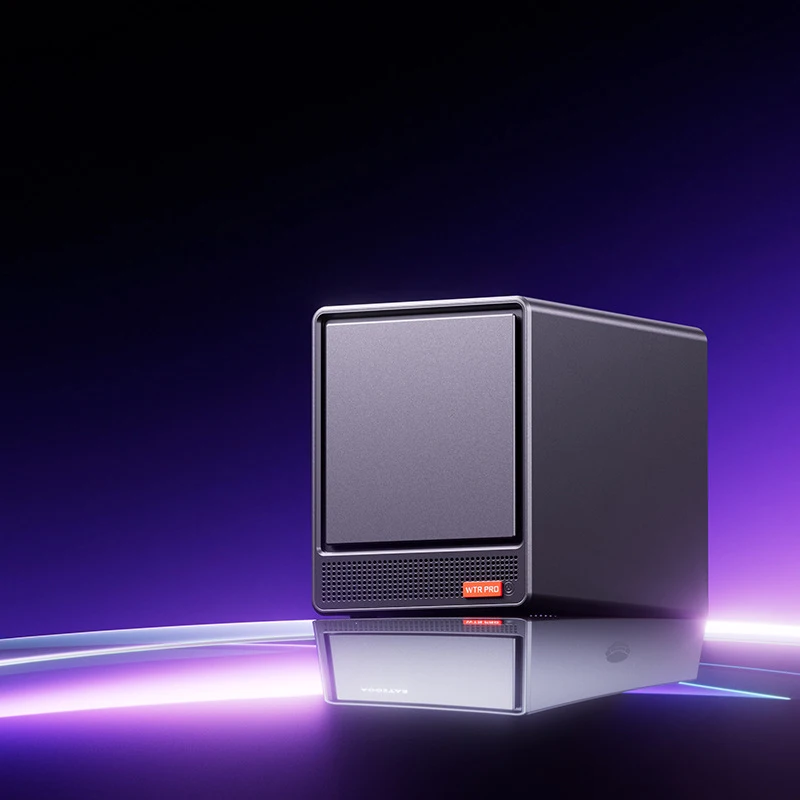 WTR PRO Mini PC Triple 4K 60Hz Displays, 4-Bay NAS, Supports 32GB DDR4 3200MHz, Dual 2.5G Ethernet Hard Drive Docking Station