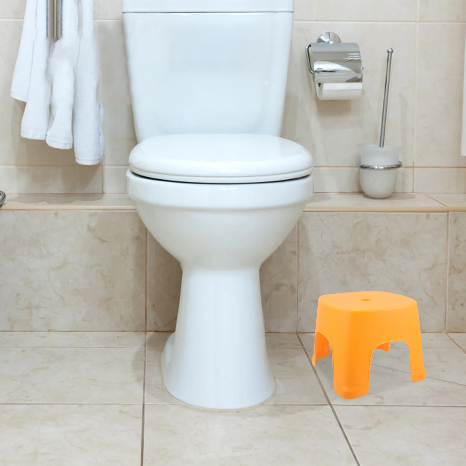 

Children Bathing Stool Kids Plastic Step Toddler Stools Shower Potty Training Footstool Small Sitting Cute Bathroom AntiSlip Mat