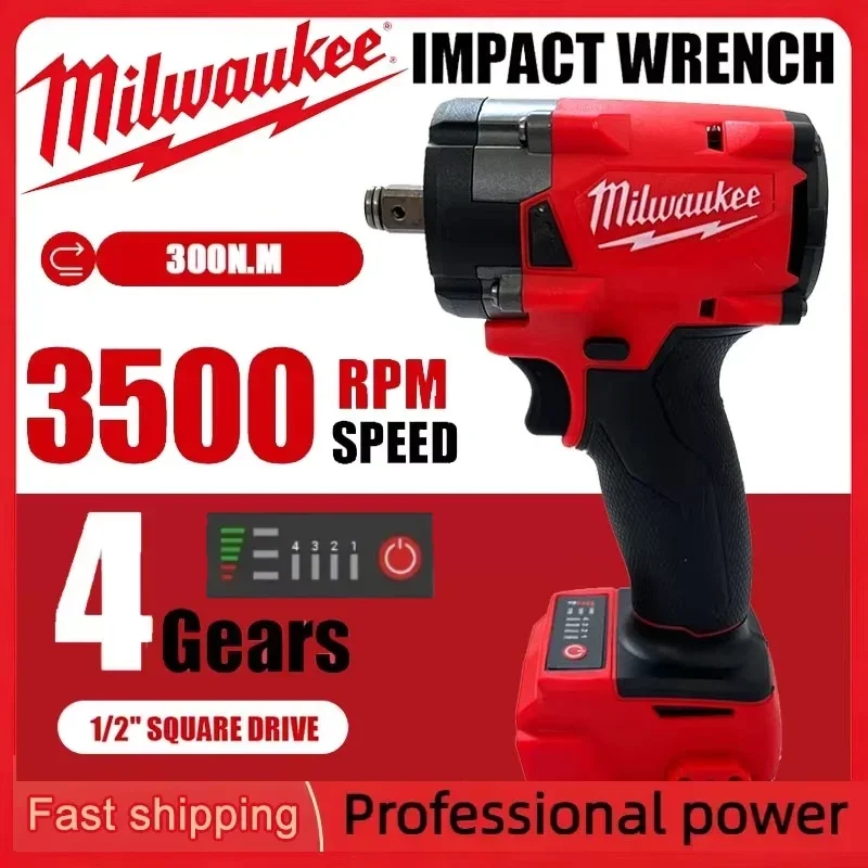 

Milwaukee Electric Cordless Wrench Brushless Screwdriver Impact Drill Power Tools Car Truck Repair For 18V Battery