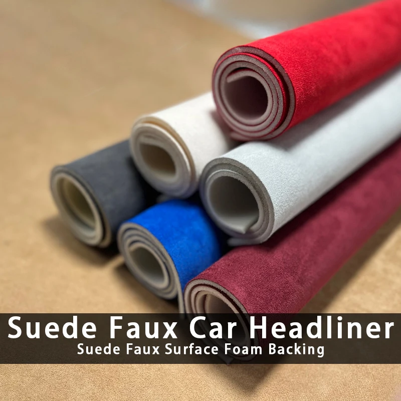 

254x140 см замшевая подголовник автомобиля на крышу автомобиля тканевая губчатая подложка для украшения интерьера автомобиля грузовика DIY авто ремонт подголовника