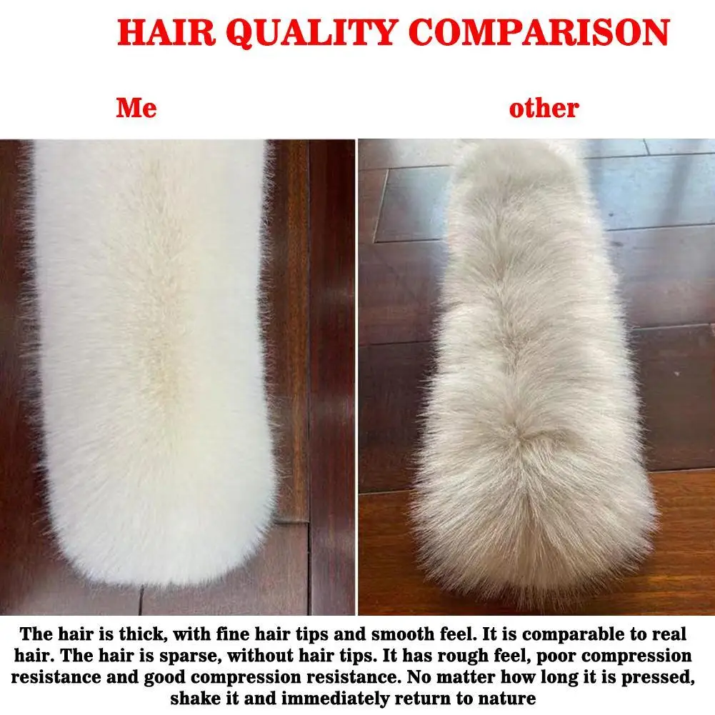 Women Faux Fur Collar Shawl Furry Fur Collar For Winter Coat Hood Fur Decor Fake Fur Scarf Parkas Coat Fur Collar Scarves E5F4