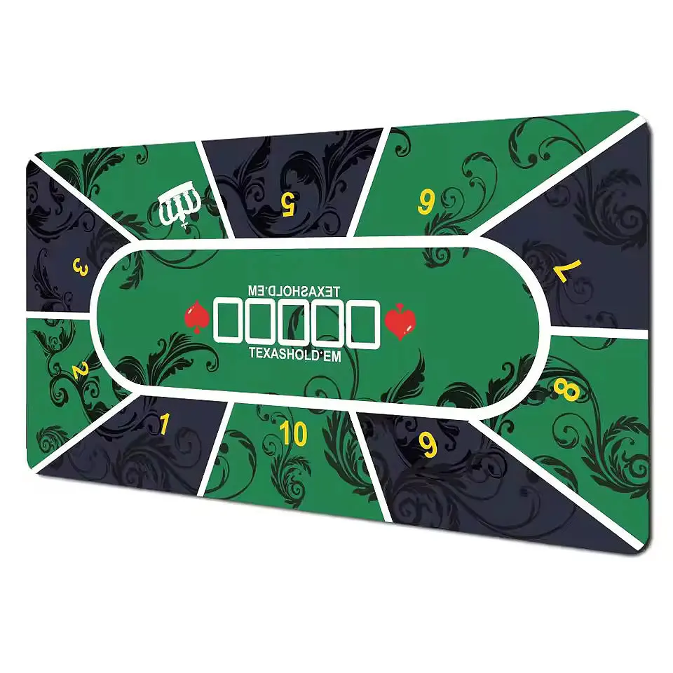 Texas Hold'em Table Pad Portable Rubber Poker/Craps Table MousePad Keyboard Office Gaming Table Pad Gambling Players Game Layout