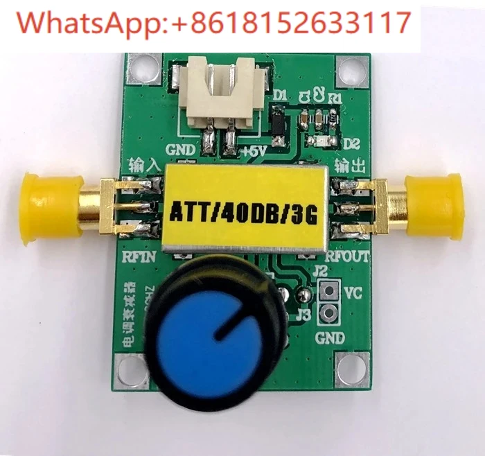 Atenuador eléctrico AT-108 RF 0,5-3GHz 40DB Rango dinámico 0-5V Control