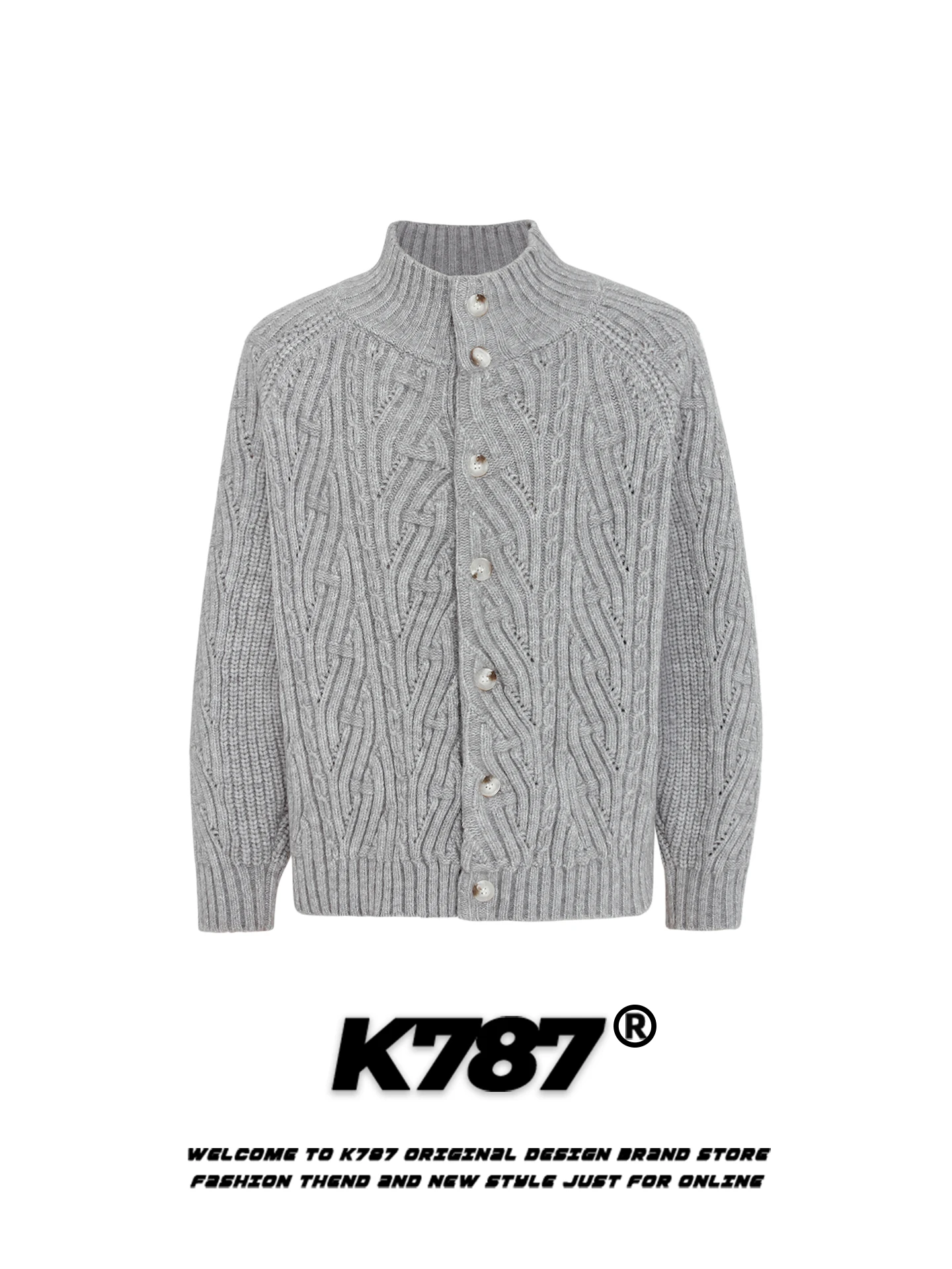 

Кардиган K787 в американском ретро-стиле, унисекс, свободный крой, теплый, зимний, вязаный, для пар