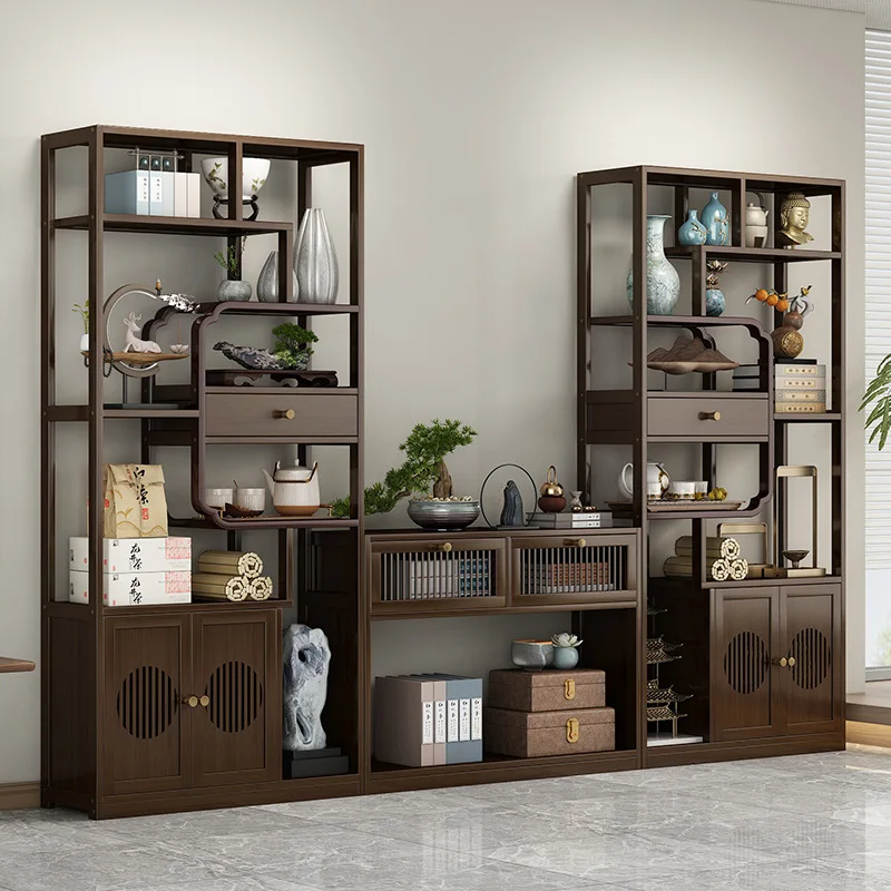 

New Chinese Bogu Shelf High-end Decorations Ornaments Storage Shelf Tea Room Study Tea Tea Set Antique Display Cabinet