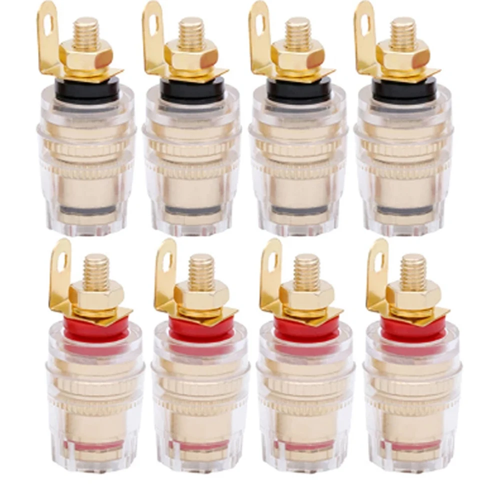 

4MM Binding Post Connector Audio HIFI Cable Terminals Binding Post For Speaker Amplifier Brass With Gold Plated BP1118