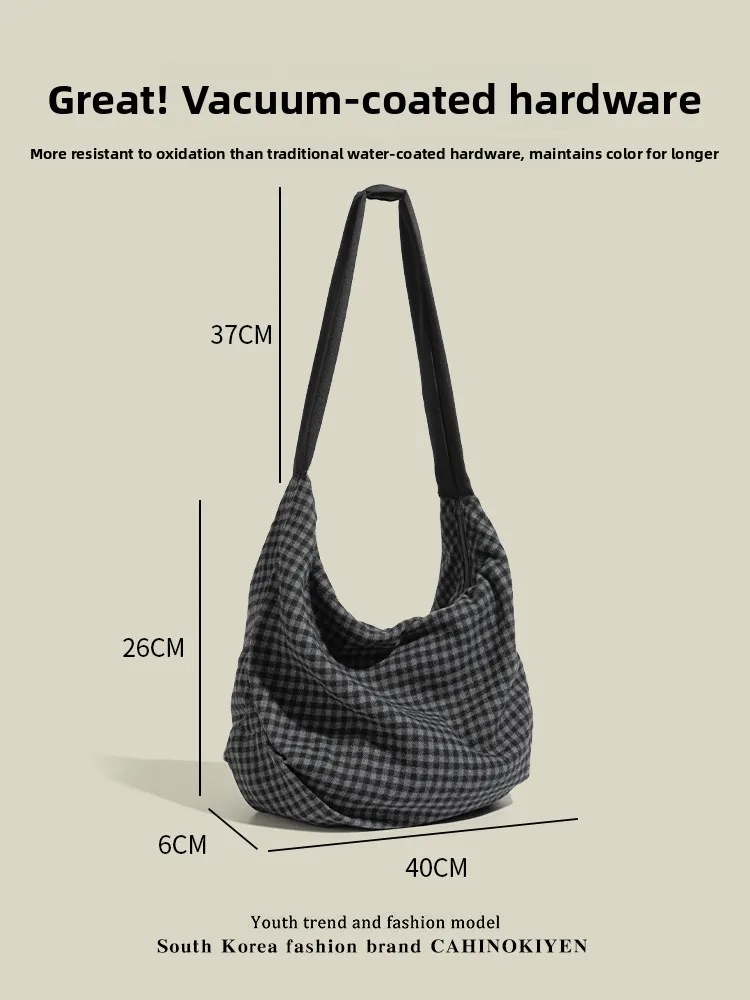 

CahinoKiyen Japanese Sle Lazy Canvas Tote Bag Large Capaci Lightweight Single oulder Bag for Youth Daily Use