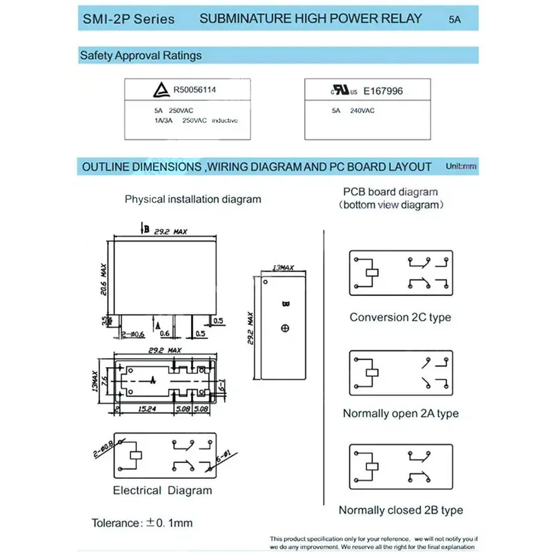 5개/묶음 SMI - 05V 12V 24V DC-SL -A -C -2C 5A 10A 릴레이 SMI-05VDC-SL-A 4핀 SMI-12VDC-SL-C 5핀 SMI-24VDC-