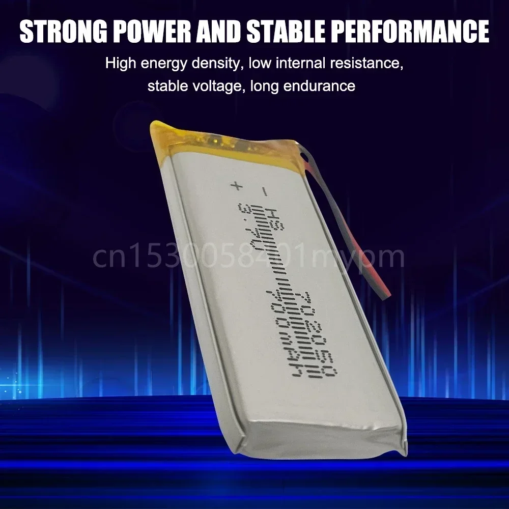 702050 3.7V 700mAh Lithium Polymer Rechargeable Battery for MP3 MP4 PAD DVD LED Light Bluetooth Headset Microphone Li-ion Cell
