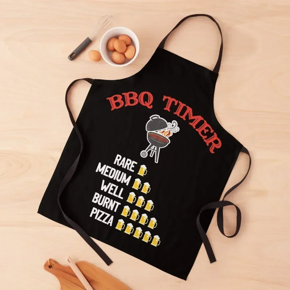 

BBQ TIMER Dark Background Apron Woman Kitchens kitchen woman Kitchen Women Kitchens Men Apron