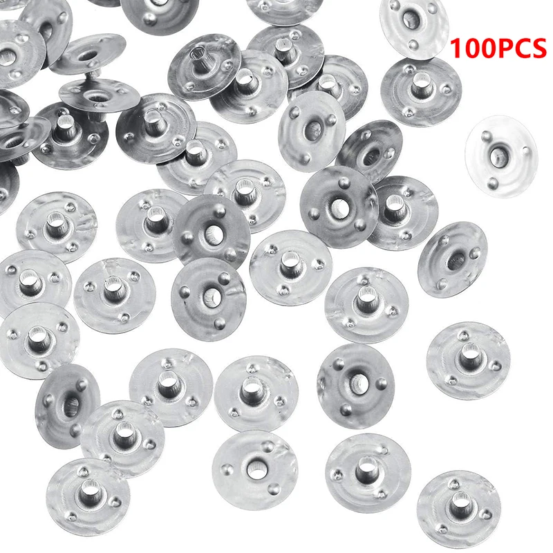 100 Stück haltbare gewachste Kerzen machen Metall Docht halter tragen Halter Tabs Werkzeug Kerze Dochte Basis DIY Kerzen herstellung