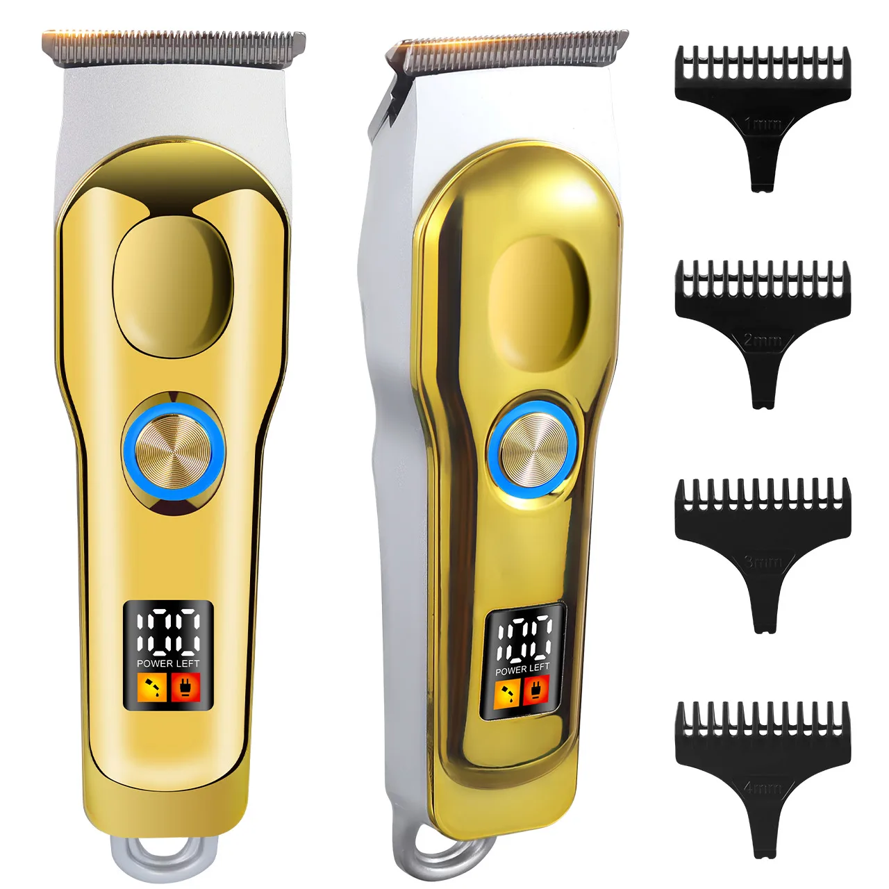 Smart LCD Display Hair Trimmer Professional Salon Mini Oil Head Clipper Automatic Sharpening Precision Steel Blade Carving Hair