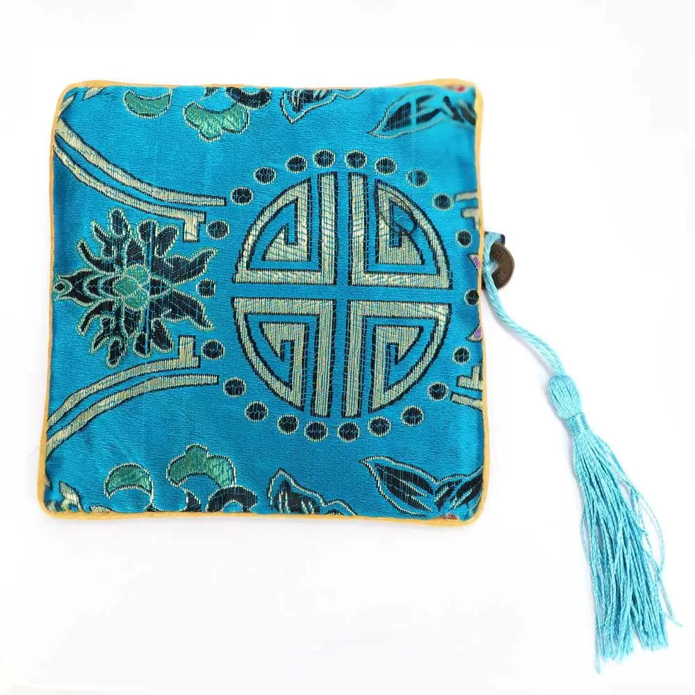 

Quartet Zipper Fabric Tassel Packaging Brocade Quartet Zipper Handbags Wallet Jewelery Bag Tips Bag