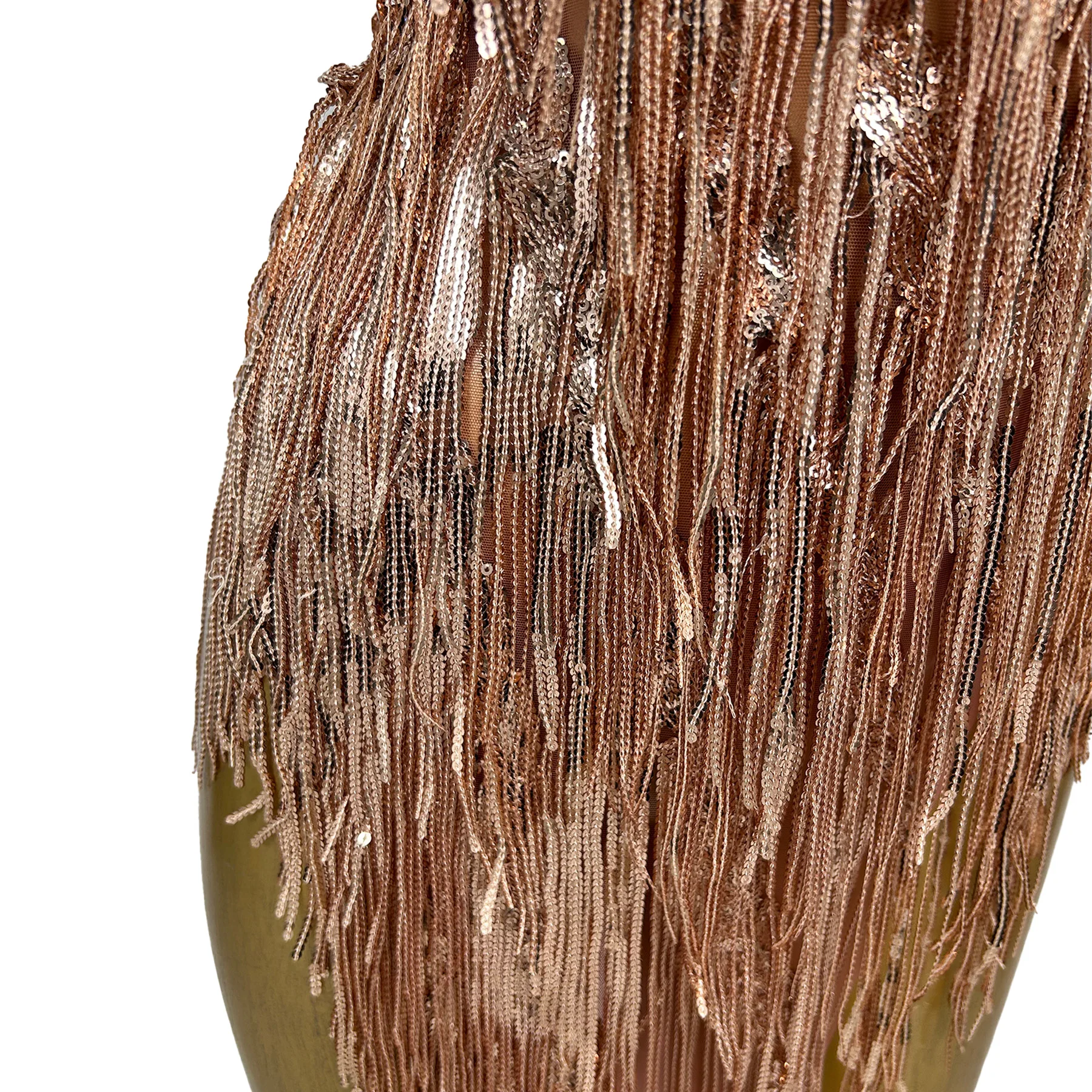 Tishen Luxus Frauen Prom Kleider Sexy Perspektive Mesh Quaste Kleid Bar Bühne Leistung Kleid Geburtstag Cocktail Party Kleid