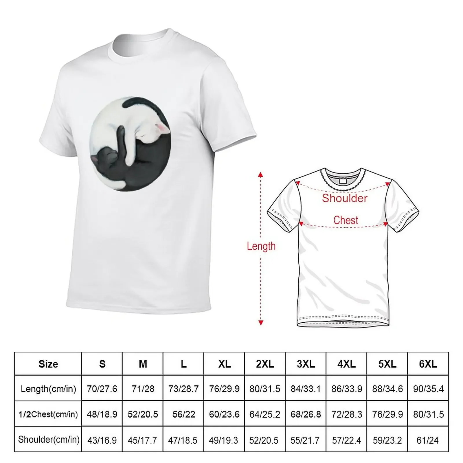 Yin Yang Balancing Cats T-Shirt for a boy cute clothes blacks mens funny t shirts