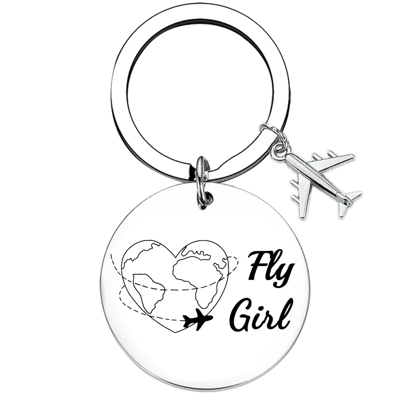 Cute Flight Attendant Keychain Airplane Attendant Gift Key Chain Pendant Jewelry Cabin Crew Gift Stewardess Gifts