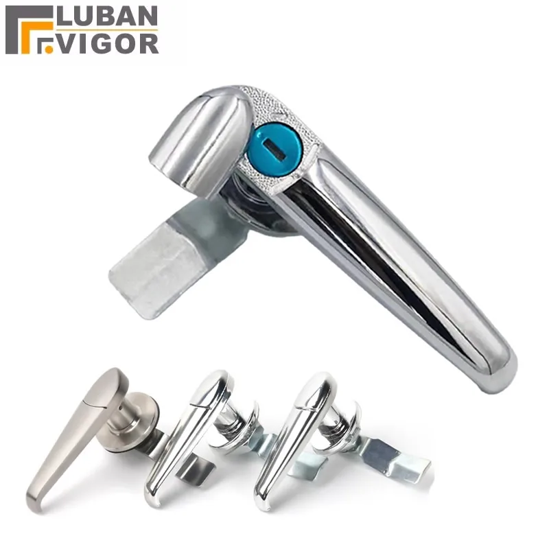 MS308 Cabinet Door Handle Lock Zinc Alloy Stainless Steel with 2 keys Corrosion Resistant for Outdoor Electric Box Locker