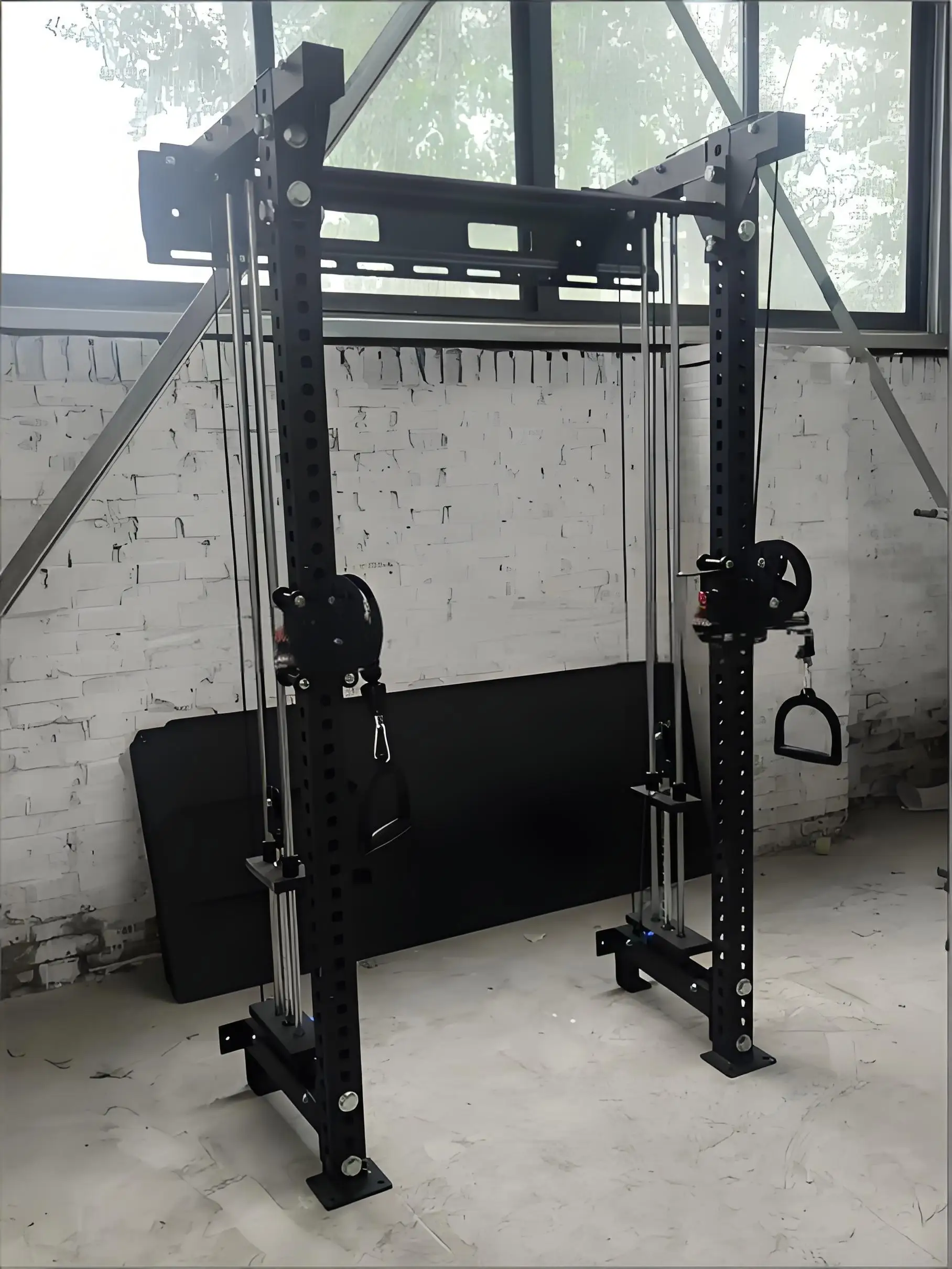 High Quality Steel Wall-mounted Multi-function Trainer Adjustable Pulley System Full-body Home Gym Space Saving Cable Machine
