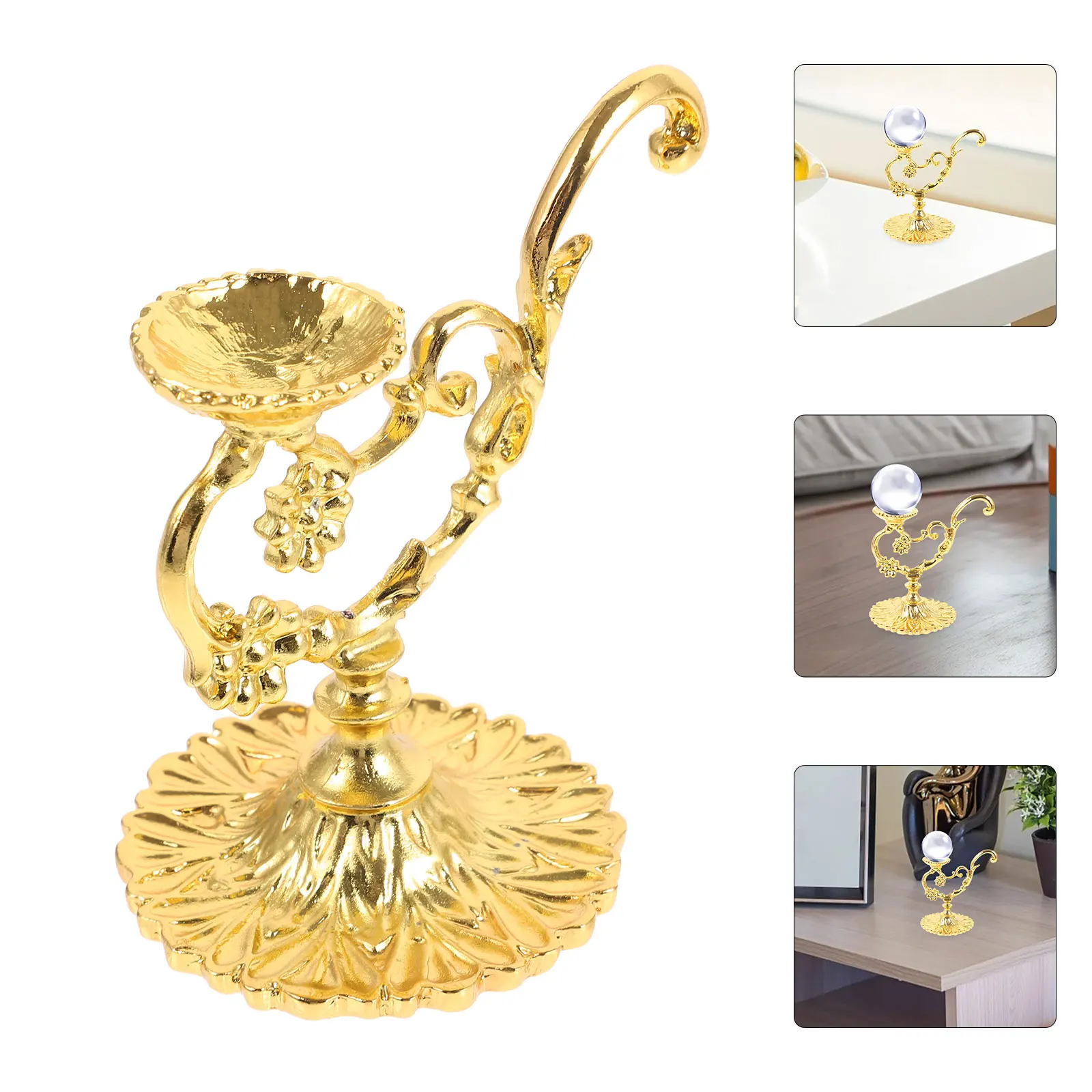 

Desktop Stand Crystal Ball Base Holders for Display Household Crystal-ball Support Sphere Accessory Golden