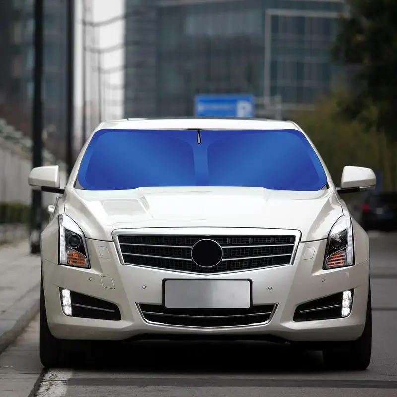 ที่บังแดดหน้ารถยนต์ม่านบังแดดแบบหนาสะท้อนแสงได้สำหรับป้องกันแสงแดดภายในรถกระจกบังแดดให้ความเย็นสะท้อนแสง