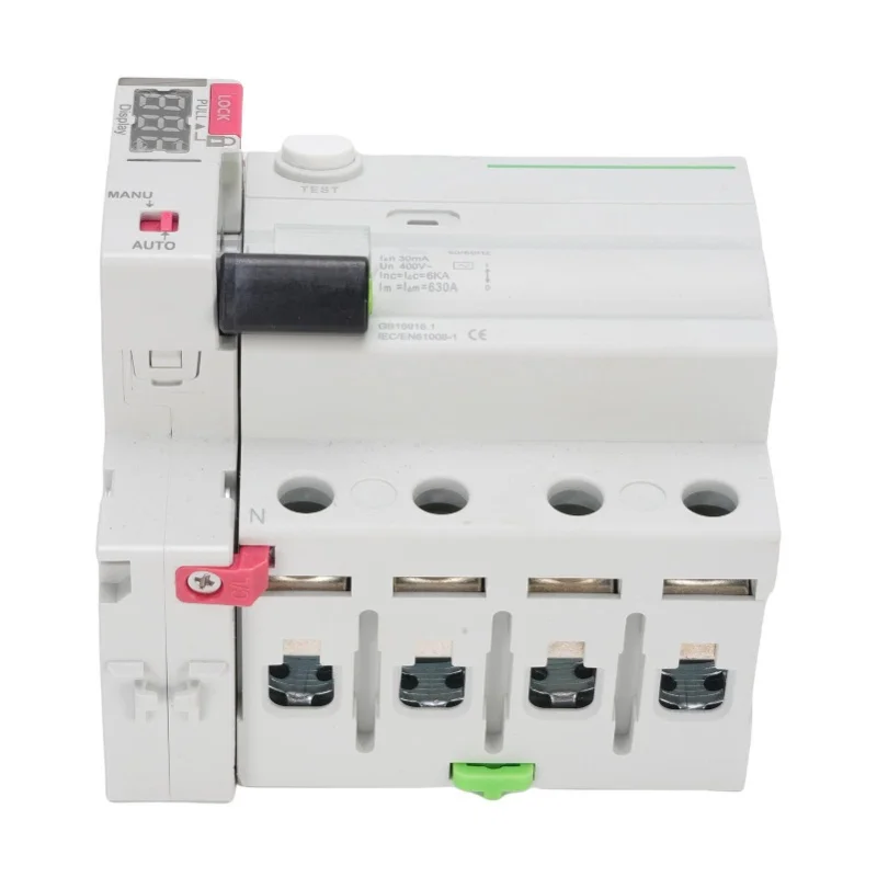 4P A Type Self Reclosing Circuit Breaker Digital Display Auto Reset RCD RCCB Circuit Breaker 40A/63A