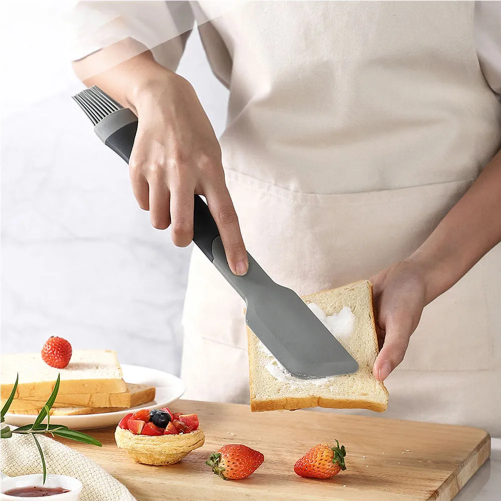 

Baking Scraper Silicone Heatproof Kitchen Tool Oil Brush Dough Spatula Cooking Utensil Light Kitchen Scraper