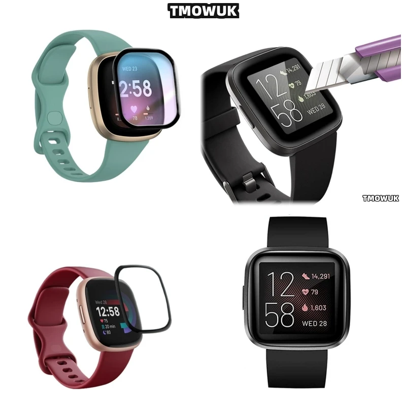 

For Fitbit Sense 2 Versa3 2 4 Inspire 3 Charge 6 5 Military Grade Film Protector High Sensitivity Anti-Impact Screen Skin
