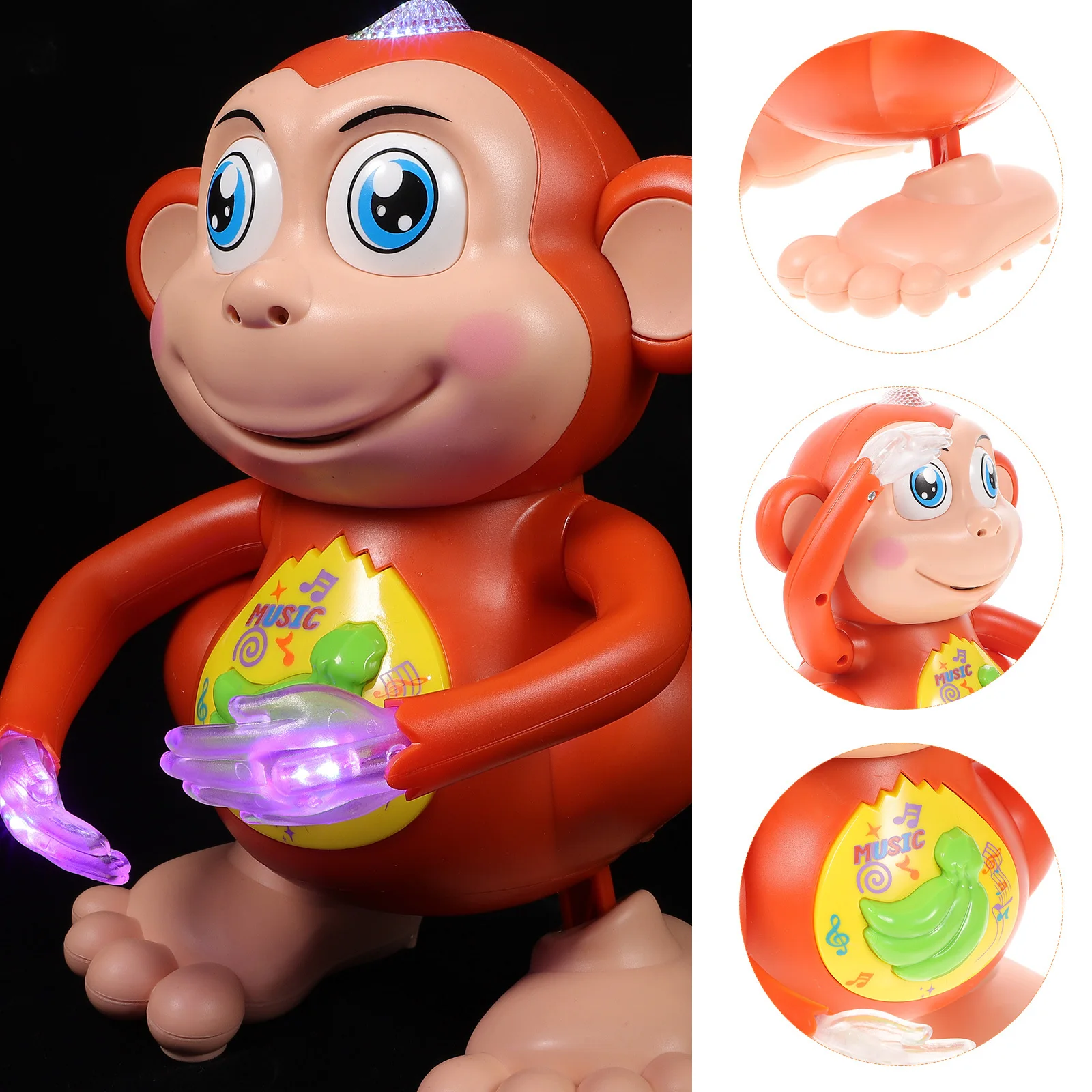 

1Pcs Electric Dancing Monkey Adorable Singing Light Kids Musical Plaything Enhance Observation Identification Abilities Safe Fun
