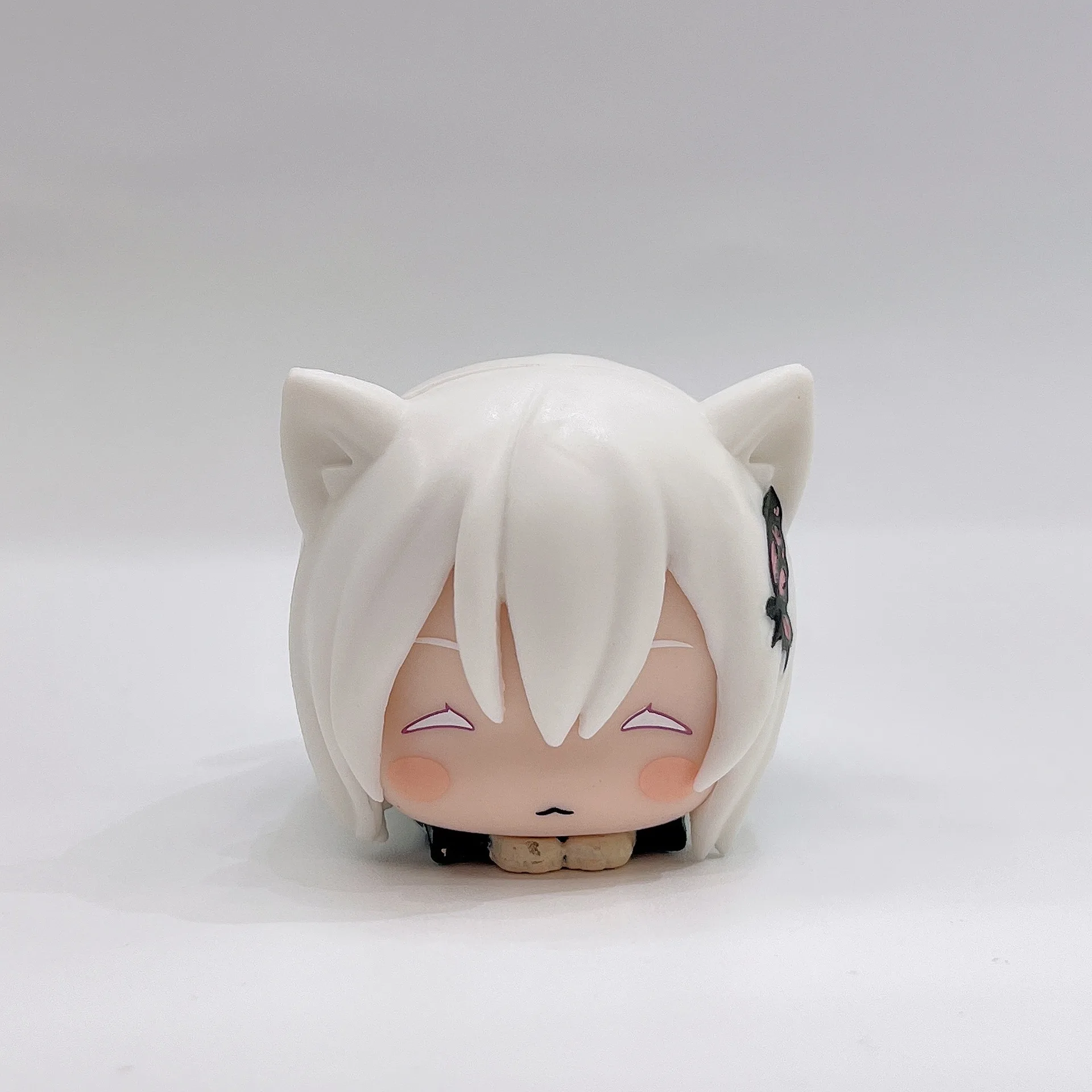 5CM Figurka anime RE: Zero-Starting Life in Another World Kawaii Rem Emilia Cute Cat Ears Leżący model Zabawki dla dzieci Lalka z PVC