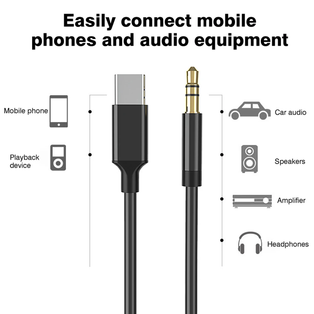 Byscoon Usb C To 3.5mm Aux Jack Adapter Speaker and Headphone 3.5 Mm Aux Audio Splitter Jack 3 5 Cable for samsung Xiaomi OPPO