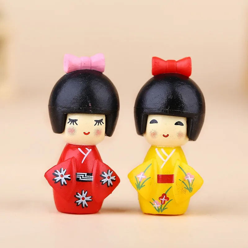 Kimono Puppen Miniatur Mädchen Geisha Figuren Landschafts medizin Ornamente Mini Mädchen Tag Figur traditionelle Puppen für Mädchen