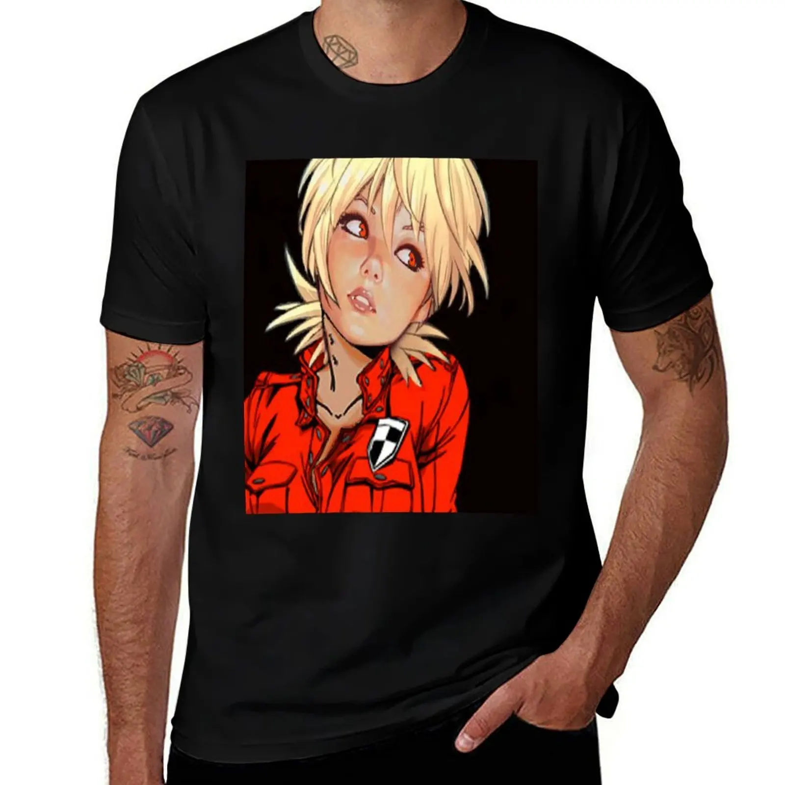 Hellsing - Seras Victoria - Blood Thirst T-Shirt Standard Fit Solid Tee Shirt T-Shirt