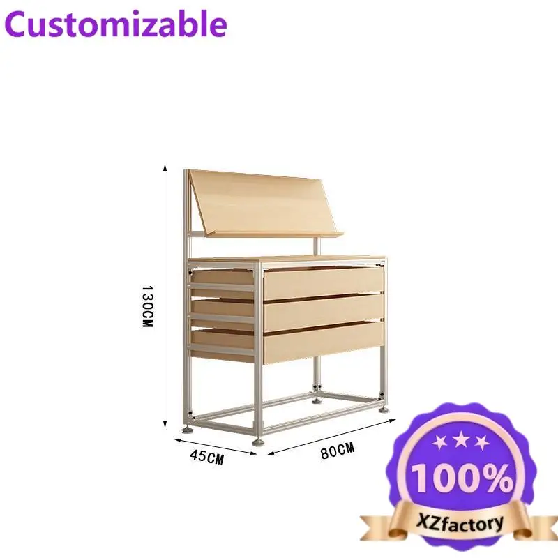 Factory Direct 2026 Aluminum Ocean Panel Birch Storage Container Bucket Cabinet DIY Shelf Cafe Island Platform Multi-layer Displ