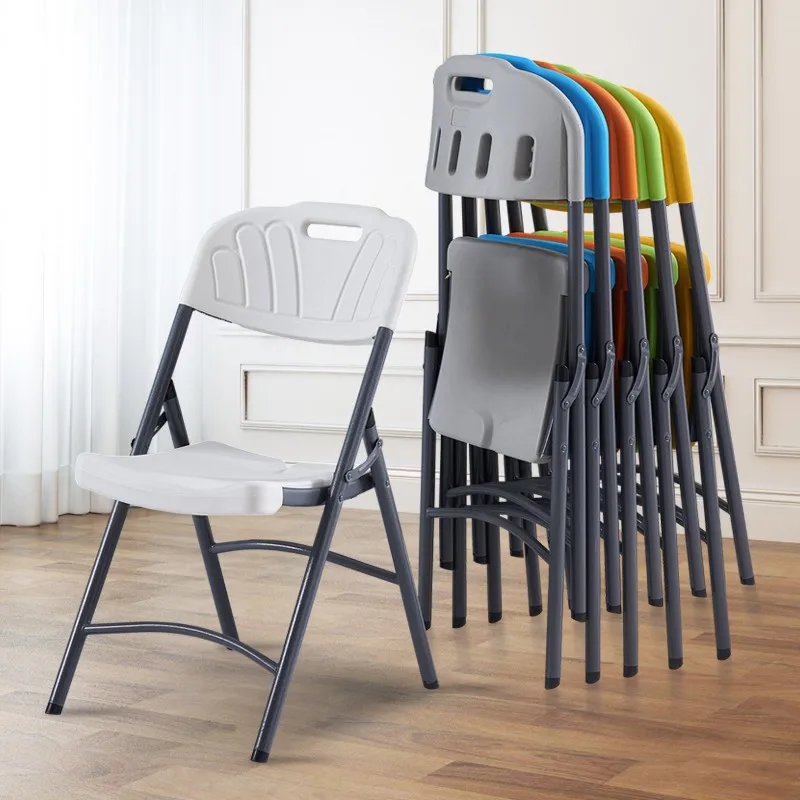 

Folding chair casual simple office meeting small stool household plastic portable backrest