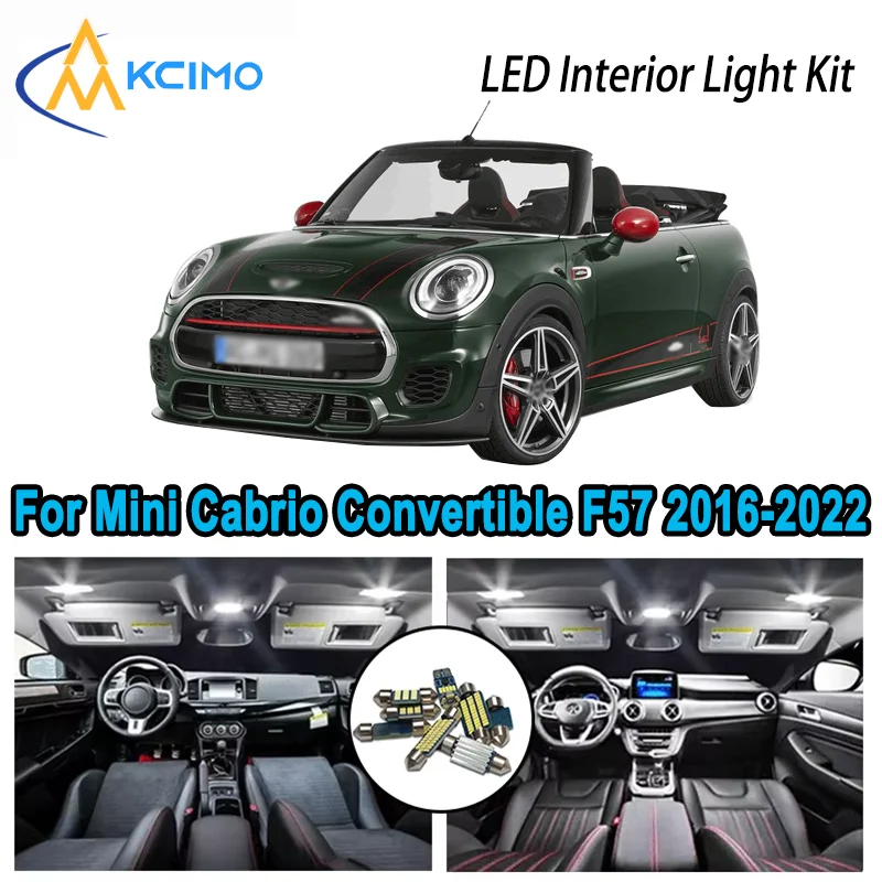 

For Mini Cabrio Convertible F57 2016-2022 2017 2018 2019 LED Interior Dome Map Trunk Light Kit Car Led Lamps Canbus No Error