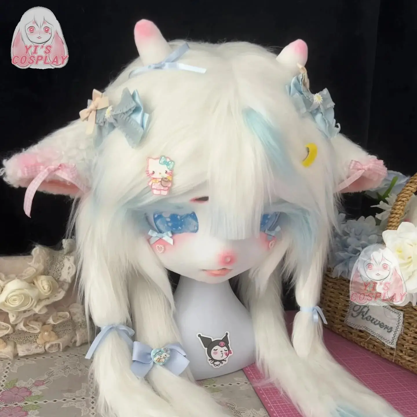 

Furry Head Customized Sheep Fursuit Handmade Kigurumi Fursuit Cosplay Kigurumi Head Custom Role Play Headsets Beast