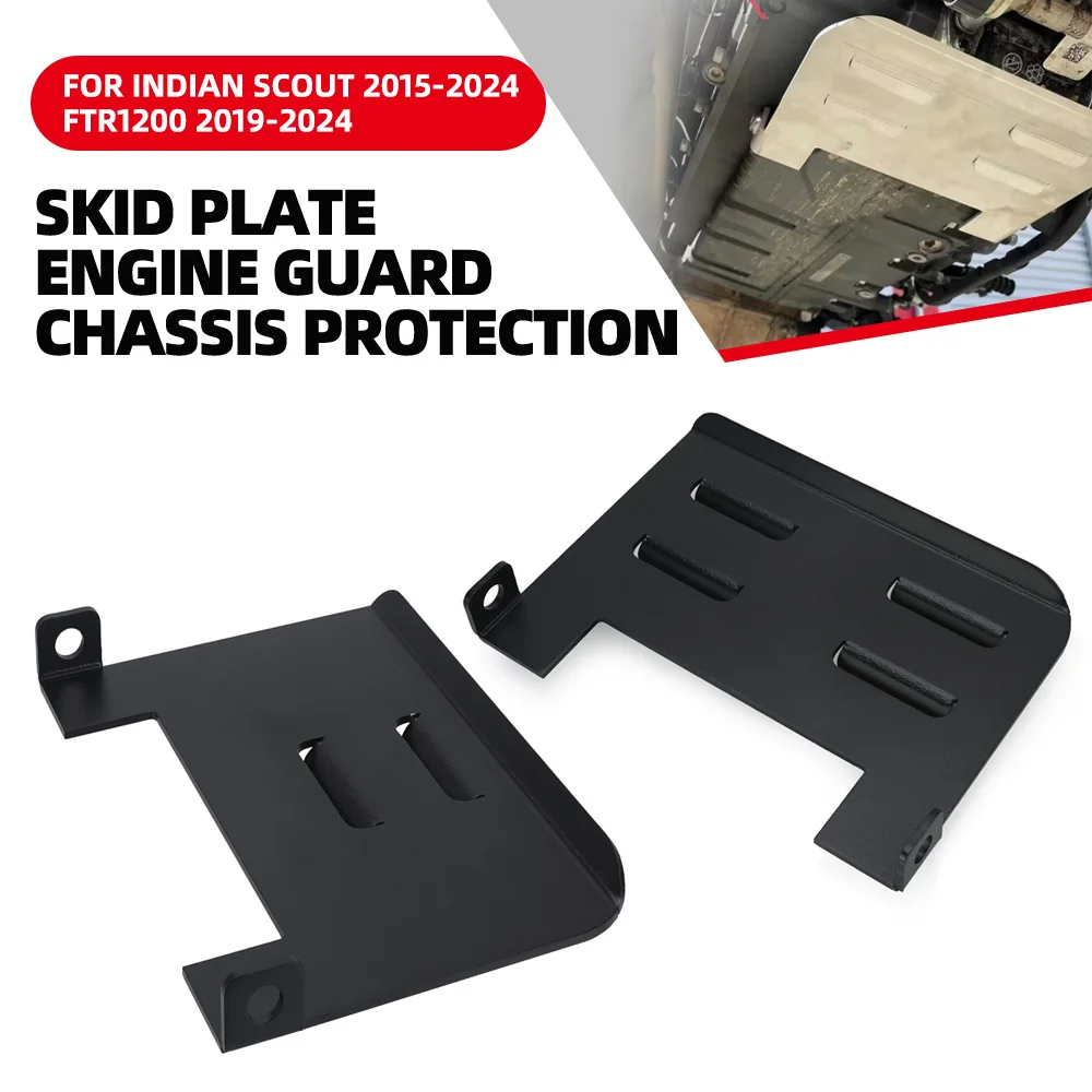 

For Indian Scout 2015-2023-2024 FTR1200 Motorcycle Engine Skidplate Plate Cover Guard Protector For Victory Octane 2017-2024
