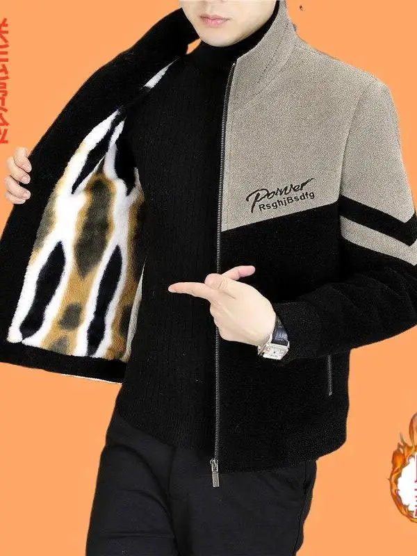 

Мужское утепленное шерстяное пальто из синели: комфортное, повседневное, модное, осенне-зимнее, новое, теплое, на флисовой подкладке, деловое