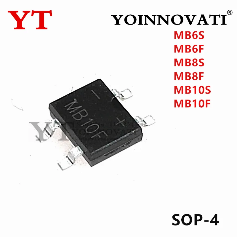 100Pcs MB6S MB6F MB8S MB8F MB10S MB10F