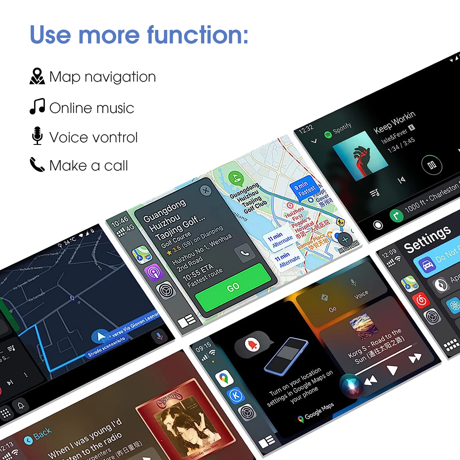 EZonetronics OEM ترقية الشاشة فك صندوق muItimedia واجهة CarPlay أندرويد السيارات التحديثية عدة لتويوتا Touch2 و Entune 2 #4