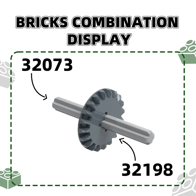 Wange157Pcs/Lot-décennie s de Construction Biseauté à 20 Dents, Accessoires Techniques MOC, Compatibles avec Briques, Jouets pour Enfants, Boîte Cadeau, 32198